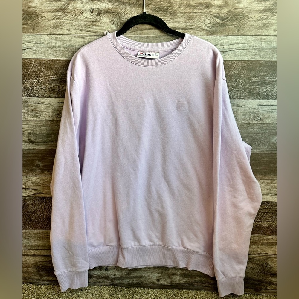 Women’s Fila Pockets Sweatshirt, Light Purple, Excellent Condition, Size XL